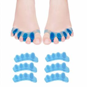 img 4 attached to New Material Toe Separators And Spacers (6PCS) For Bunion Relief, Hammer Toe, Hallux Valgus - Gel Straightener And Corrector For Women And Men - Relax And Straighten Toes