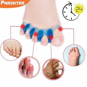 img 2 attached to New Material Toe Separators And Spacers (6PCS) For Bunion Relief, Hammer Toe, Hallux Valgus - Gel Straightener And Corrector For Women And Men - Relax And Straighten Toes