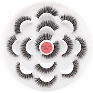 5d faux mink lashes 7 pairs handmade volume fluffy wing natural false eyelashes veleasha luxurious logo