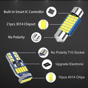 img 1 attached to Upgrade Your Japanese Car Interior Lighting With WEIMELTOY Led Bulbs - DE3175 194 31Mm DE3021 DE3023 T10 175 168, Canbus Error Free, 6000K White - Pack Of 10