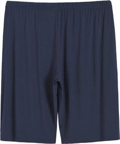 img 3 attached to Esenchel Women'S Plus Size Bamboo Rayon Sleep Shorts - Comfort And Style For A Good Night'S Rest!
