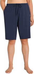 img 2 attached to Esenchel Women'S Plus Size Bamboo Rayon Sleep Shorts - Comfort And Style For A Good Night'S Rest!