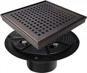img 2 attached to Upgrade Your Shower With Neodrain 6" Square Drain - Oil Rubbed Bronze Grate, PVC Base, WATERMARK&CUPC Certified, & Hair Strainer Included