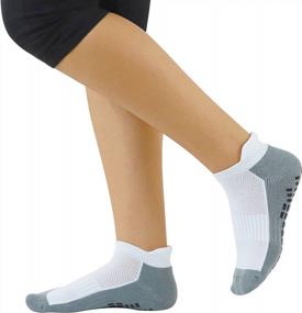 img 2 attached to Нескользящие носки-тапочки с ручками для взрослых: противоскользящие больничные носки RATIVE.