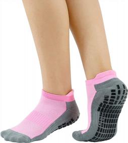 img 1 attached to Non-Slip Slipper Socks With Grips For Adults: RATIVE Anti Skid Hospital Socks.