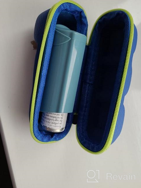 img 1 attached to Secure And Stylish Travel Case For Asthma Inhalers: Casematix Blue Green Case - Case Only review by James Cowan