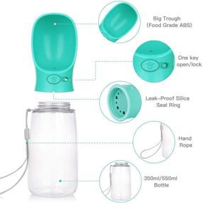 img 1 attached to Yicostar Dog Water Bottle: 19oz Portable Pet Water Dispenser for Outdoor Activities, Travel, and Hiking – Leak-Proof Puppy Dog Cat Hydration on the Go