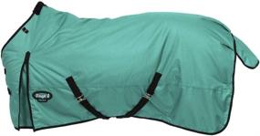 img 2 attached to 🐴 Tough-1 Basics 1200D Waterproof Poly Turnout Blanket Turq 84: Top-quality weather protection for horses!