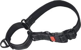 img 4 attached to Train Dogs Not to Pull with Martingale Collar, Soft Neoprene Padded Dog Collars for Small Medium Large Dogs. Featuring Quick Release Buckle, Safe Lock, Reflective and Heavy Duty Nylon Material