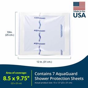 img 3 attached to TIDI AquaGuard Sheet – 10” X 12” – Shower Protection Sheet – Self-Adhesive Moisture Barrier – Made Without Latex – Wound Cover For Showering – 7 Sheets Per Package – Home Medical Supplies (50011-PKG)