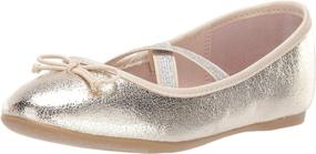 img 4 attached to NINA Zavana Ballet Silver Crackle Girls' Shoes via Flats