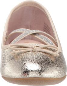 img 3 attached to NINA Zavana Ballet Silver Crackle Girls' Shoes via Flats