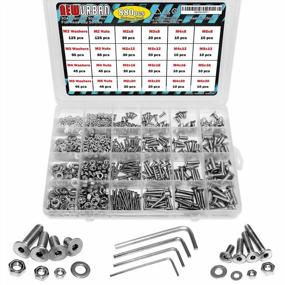 img 4 attached to 880 Pcs M2-M5 304 Stainless Steel Hex Socket Head Cap Bolts, Nuts & Washers Assortment Kit - Allen Hex Drives & Flat Head Cap Screws - Storage Box