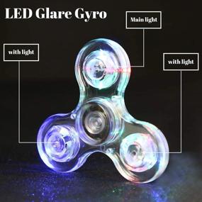 img 1 attached to Glow-In-The-Dark LED Fidget Spinner Toy Gift For Kids - Stress Relief & Anxiety Reducer!