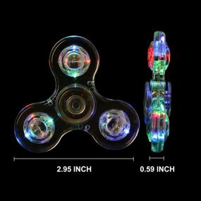 img 2 attached to Glow-In-The-Dark LED Fidget Spinner Toy Gift For Kids - Stress Relief & Anxiety Reducer!