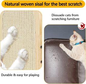 img 1 attached to 3-in-1 Wall Mounted Cat Scratching Post with Sisal Pad, Scratching Ball Toy, and Wooden Handcrafted Furniture for Sleeping, Playing, Lounging, and Perching - Ideal for Indoor Pet Kittens