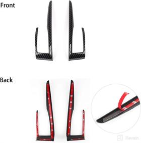 img 2 attached to 🚗 Enhance Your 10th Gen Civic: Thenice Carbon Fiber Gear Box Trims & Shift Boots - Honda Civic Sedan Hatchback Coupe 2021-2016
