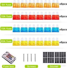 img 3 attached to ⚡ Waterproof Marine 12 Volt Fuse Block - 12 Way Automotive Fuse Box with Ground Negative Busbar [Max 100 Amp] [LED Indicator] for Car, RV, Truck, Golf Cart