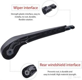img 2 attached to 🚗 OTUAYAUTO CV6Z-17526-C Rear Windshield Wiper Arm Blade Set for Ford Focus 2012-2015, OEM Replacement