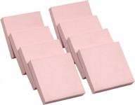 soft and easy to carve pink rubber carving blocks - 8 pieces of 2"x2" square stamps for craft enthusiasts logo