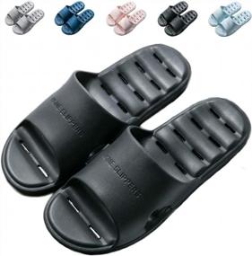 img 4 attached to Women'S Non-Slip Shower Shoes With Holes - Comfortable Bathroom Slippers For College Dorms, Indoor & Outdoor Use