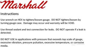 img 1 attached to 🔋 Enhanced Performance: Marshall Instruments CWB00100 Liquid Filled Fuel Pressure Gauge