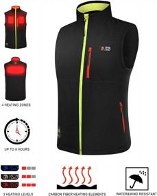 img 3 attached to PTAHDUS Men’S Heated Vest With Battery Rechargeable 7.4V, With Neck Warmer