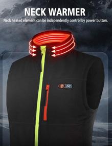 img 1 attached to PTAHDUS Men’S Heated Vest With Battery Rechargeable 7.4V, With Neck Warmer
