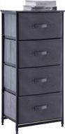 organize your bedroom with youdenova 4 drawer dresser - fabric chests of drawers for clothes storage & closet organizers, grey logo