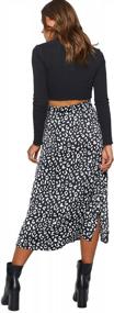 img 3 attached to Womens Printed High Waist Midi Skirt With Side Split And Zipper Detail - Perfect For Casual Wear