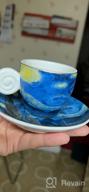 img 1 attached to Coffeezone Vincent Van Gogh Art The Starry Night Porcelain Coffee Mug (Americano 14 Oz) review by Paul Weakland