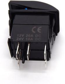 img 2 attached to 20A 12V ON-Off Laser Blue LED Rocker Switch - Perfect For Car, Motor & Boat Zombie Lights | Cllena