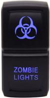 20a 12v on-off laser blue led rocker switch - perfect for car, motor & boat zombie lights | cllena logo
