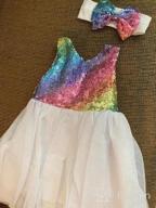 img 1 attached to Baby Girls Tutu Dress With Lace And Big V-Back, Perfect For Flower Girls, With Belt And Bow Decoration - Cilucu review by Angel Cortez