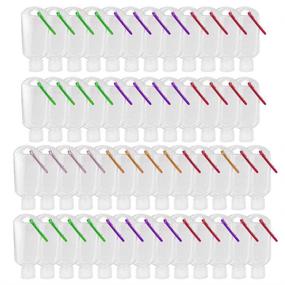 img 4 attached to 🧳 Clear Keychain Bottles Travel Pack - 50PC, Leakproof 2 oz Refillable Empty Bottles, Portable Liquid Squeeze Containers with Flip Caps