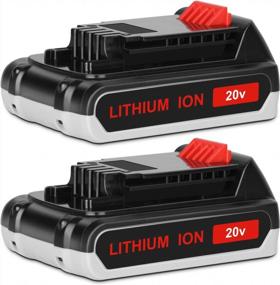 img 4 attached to Power Up Your Tools: KUNLUN 2-Pack Replacement Battery For Black & Decker 20V Lithium Battery 3000MAh