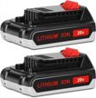 power up your tools: kunlun 2-pack replacement battery for black & decker 20v lithium battery 3000mah logo