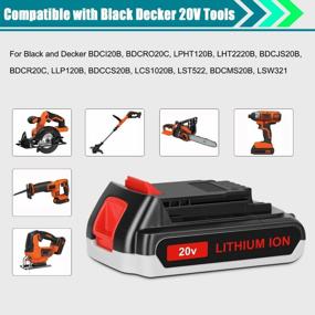 img 3 attached to Power Up Your Tools: KUNLUN 2-Pack Replacement Battery For Black & Decker 20V Lithium Battery 3000MAh