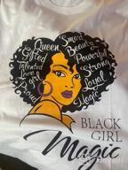 img 1 attached to Natural Hair Queen Graphic Tees For Women - Fashionable Black Girl Magic T-Shirts For Afro-American Females review by Jacob Guerrero