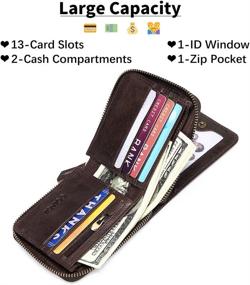 img 2 attached to 💼 Top Wallets for Men: High-Quality Genuine Leather Pocket Wallet - Premium Accessories for Wallets, Card Cases, and Money Organizers