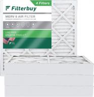 4-pack filterbuy 10x10x4 merv 8 dust defense pleated hvac ac furnace air filters replacement (actual size 9.50 x 9.50 x 3.75 inches) logo
