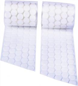 img 4 attached to 1700Pcs 0.59In Diameter Self Adhesive Hook Nylon Coins (850 Pairs) With Waterproof Glue Tapes - Perfect For School, Office, Home (White)