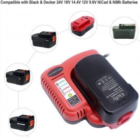 img 2 attached to Зарядное устройство Elefly для батарей Black And Decker 18V 14.4V 12V 9.6V 24V NiCD NiMH - совместимо с HPB18, HPB18-OPE, HPB14, HPB12, HPB96, HPB24 - зарядное устройство для замены на Black And Decker 18V