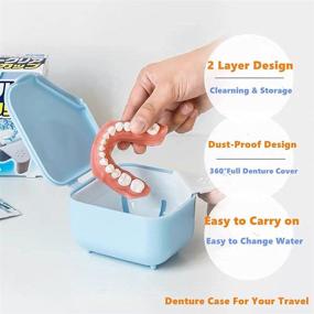 img 1 attached to 🧼 Darin Denture Cleaning Container with Strainer