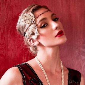 img 2 attached to Channel Your Inner Gatsby With The Metme Flapper Headband - Stunning Rhinestone And Pearl Wedding Headpiece For 1920S-Themed Parties