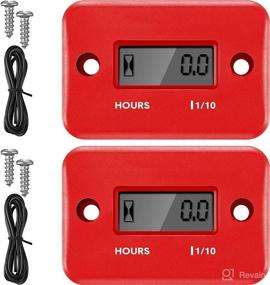 img 4 attached to 🏁 2 Pack Inductive Hour Meter for Gas Engine Lawn Mower Dirt Bike Motorcycle Motocross Snowmobile Karting Marine ATV Boat Outboard Motor Generator - Waterproof Hour Meters (Red)
