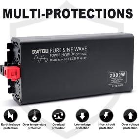 img 3 attached to ⚡️ High-performance 24V Pure Sine Wave Power Inverter - 2000W Peak, 4000W Inverter - DC 24V to AC 110V 120V - 2 AC Outlets - LCD Display - Ideal for Home Solar System, RV - Voltage Converter Inverter