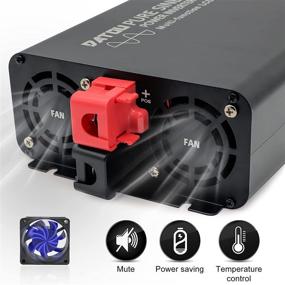 img 1 attached to ⚡️ High-performance 24V Pure Sine Wave Power Inverter - 2000W Peak, 4000W Inverter - DC 24V to AC 110V 120V - 2 AC Outlets - LCD Display - Ideal for Home Solar System, RV - Voltage Converter Inverter