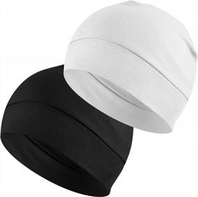 img 4 attached to Multifunctional Headwear Skull Caps For Men And Women - Bike Hard Hat Helmet Liner Beanie Sleep Cap Multi-Pack