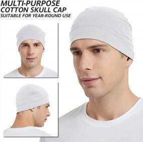 img 2 attached to Multifunctional Headwear Skull Caps For Men And Women - Bike Hard Hat Helmet Liner Beanie Sleep Cap Multi-Pack